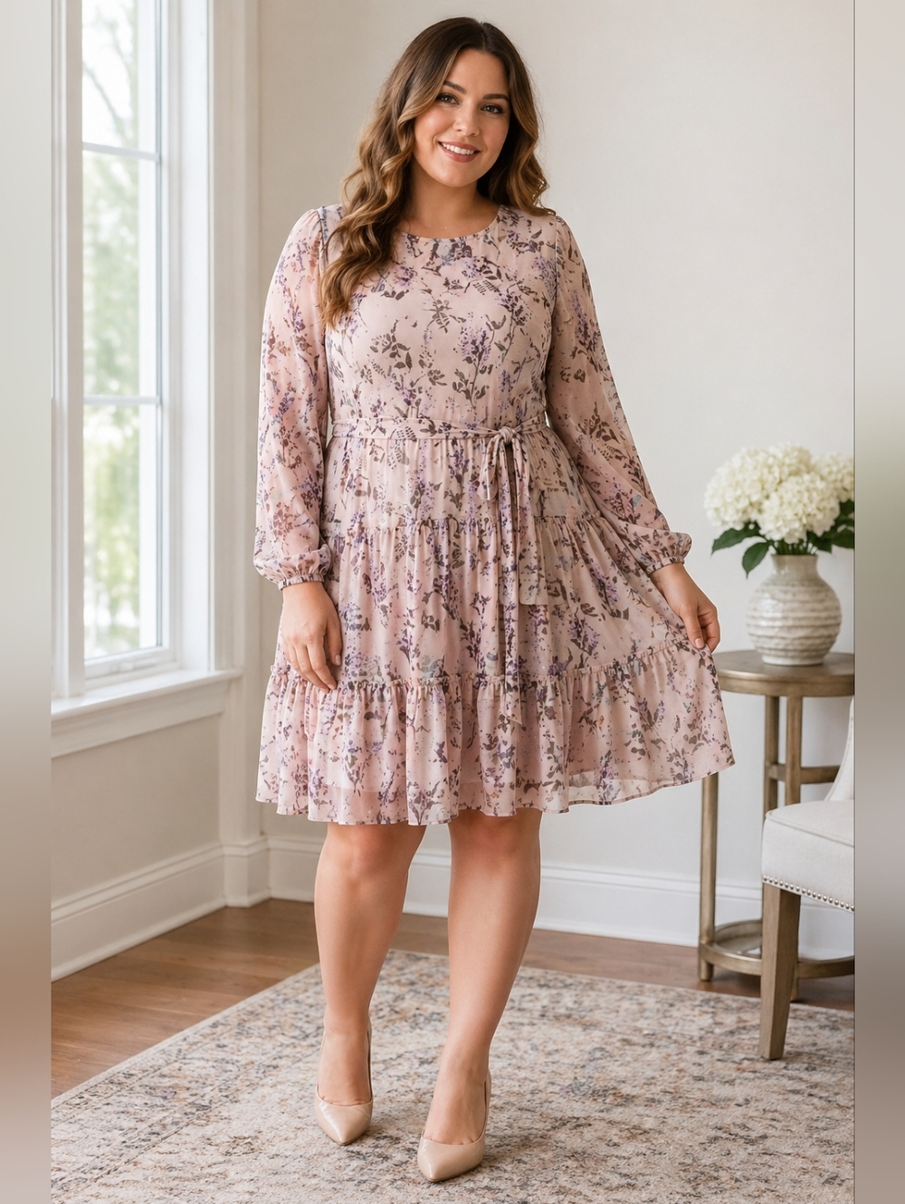 Bohemian Style Floral flirty spring dress from The Dex Dress Shop. XL  NWT